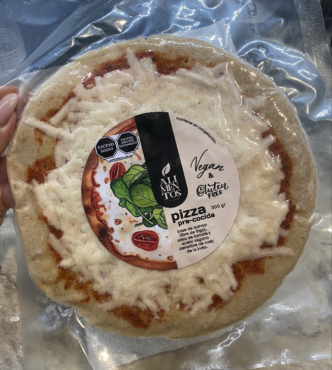 Pizza Vegana Sin Gluten Sencilla Base quinoa