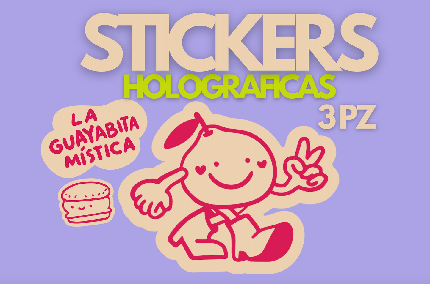 Stickers Holografico 3pz