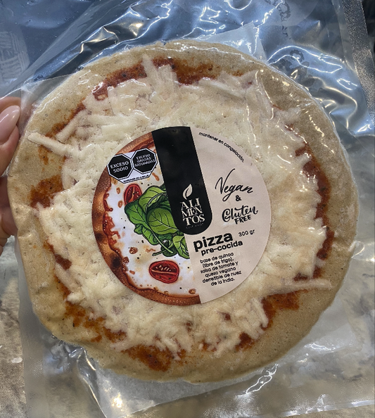 Pizza Vegana Sin Gluten Sencilla Base quinoa